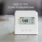 Ecosense EcoQube Flex Smart Radon Detector - Battery Powered Continuous Radon Monitor for Home Use with Always-On Display, Bluetooth App, Daily, Weekly, Monthly & Yearly Fluctuations on App
