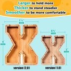 SummiDate Wooden Letter Piggy Bank| Piggy Bank for Boys Girls Toddler| Alphabet X Money Bank| Coin Bank Birthday Gift for Kids|Birthday Gift for Kids (X)