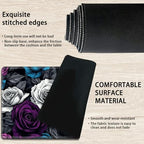 Playmats for Magic: The Gathering MTG Card Game Mat Plus 50 Pcs Card Sleeves, 24 x 14 inch TCG Mat with Stitched Edge for Commander Deck Duskmourn Board Game, Blue White Purple Roses