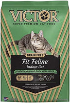 Victor Super Premium Cat Food – Grain Free Fit Feline - Dry Cat Food for Indoor Cats - for All Breeds and All Life Stages from Kitten to Adult, 15lb