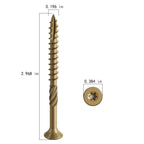 Wensilon #10 * 3" Deck Screws, (1030pcs) 15 lbs.Exterior Wood Screws, Rust Resistant epoxy Coated, Bronze, T25 Star Bit
