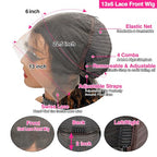 P1B/30 Highlight Ombre Lace Front Wig Human Hair Wigs for Women 250% Density 13x6 Deep Wave HD Lace Frontal Wig Pre Plucked P1B/30 Deep Curly Glueless Wigs Human Hair（#P1B/30,30Inch）
