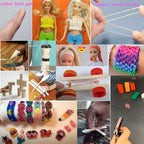 Small Hair Rubber Bands with 5 Hair Styling Tools 500 Pcs Colored Hair Elastic Baby Hair Ties Mini Hair Bands with Hair Elastic Cutter Hair Accessories Xmas Stuff for Girls Toddlers Kids