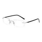 FONHCOO Blue Light Blocking Glasses - Unisex Lightweight Rimless Frameless Rectangle Computer Gaming Glasses - Anti Glare, Anti Fatigue