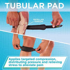 BraceAbility Patellar Tendon Support Strap - Knee Stabilizer Brace with Adjustable Band for Patella Tendonitis, Osgood Schlatter, Soccer, Basketball, Running, Jumper's Knee, Tennis, Volleyball (S)