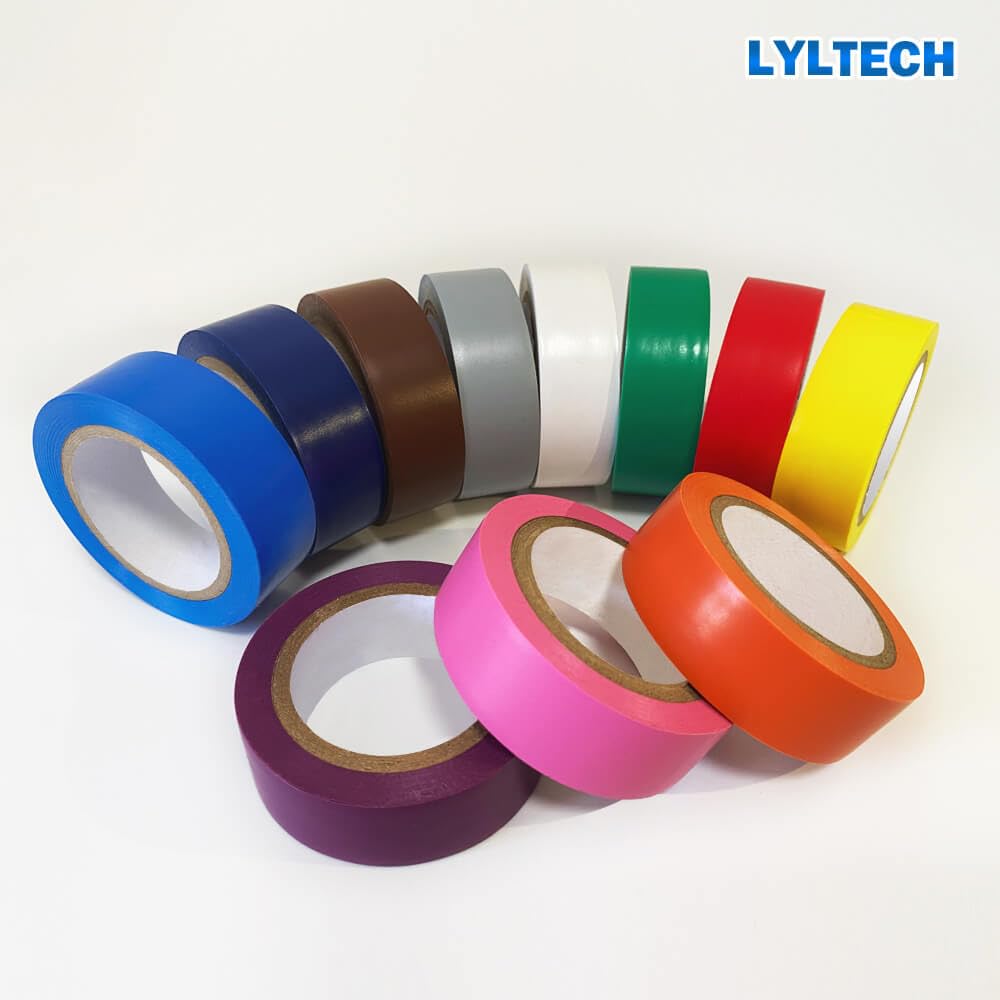 LYLTECH Electrical Tape Matte Rainbow 11 Colors Pack, Waterproof,Strong Adhesive, Durable, Easy-Wrap,3/4-Inch by 30 Feet
