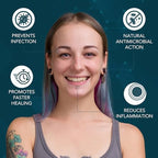 NOVEHA Piercing Aftercare Spray - Fast Cleaner Solution for Ear, Nose, and Belly Piercings - Keloid and Bump Cleaning with Hypochlorous Acid for Quick Recovery and Protection - 8 oz Bottle