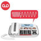 SWISSVOICE 3355 DECT 6.0 Corded Big Button Phone for Elderly with Answering Machine and Additional Cordless Handset - Loud Phones for Hard of Hearing - Hearing Aid Compatible Phones