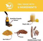 BEE and You Royal Jelly + Propolis + Bee Pollen Chewable Tablets - High Potency - No Artificial Flavor/Preservatives - No Added Sugar- No Soy/Milk/Gelatin/GMO/Gluten, 500 mg x 60 Tablets