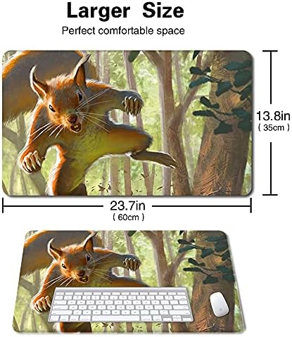 Board Game MTG Playmat Games Size 60X35 cm CCG Compatible for MTG CCG RPG Trading Card Game (MTG1-Squirrel-Token)