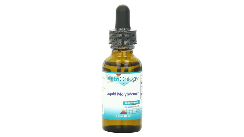 NutriCology Liquid Molybdenum - Trace Mineral Drops - 25 mcg Molybdenum Per Drop - Sulfur & Metabolism Support - Hypoallergenic - 200 Servings - 1 fl oz