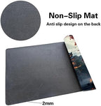 MTG Playmat Size 24x14in Free Storage Bags Non-Slip Backing, Ideal for Card Game Enthusiasts TCG Playmat Mouse Pad (Mountain Fog loft-No with Zone)