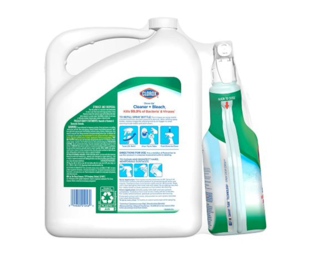 Clorox Cleaner Spray/Bleach and Refill Combo, 212 Fluid Ounce
