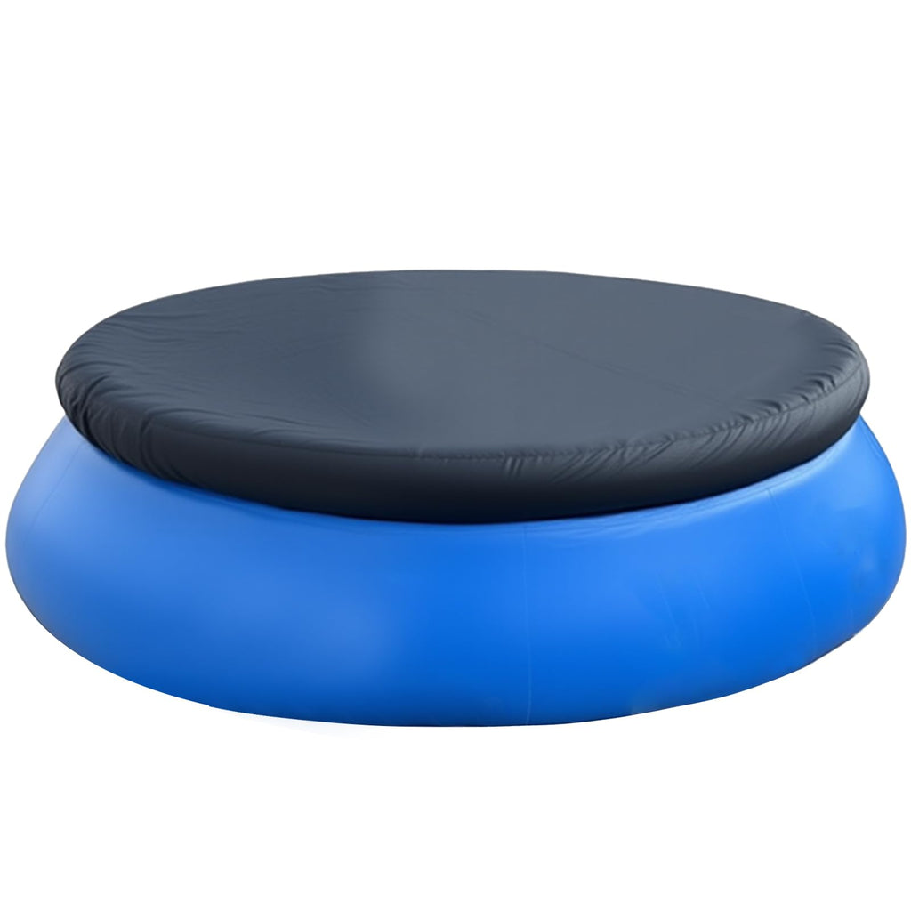 8 FT Round Inflatable Pool Cover, Outdoor Swimming Pool Cover, Dustproof Waterproof Prevent Leaves, Prevent from Debris Pool Cover, Elastic Bands for Easy Installation(Black)