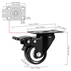 CLOATFET 2" Swivel Casters Set 24, Heavy Duty Locking Casters with Brakes