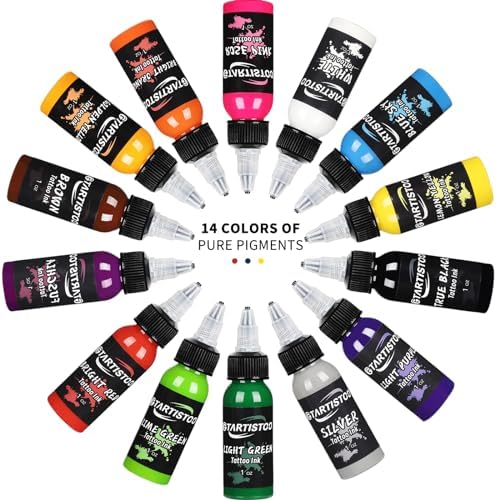 Ink Professional 1OZ (14 Colors 30ml) Vegan-Friendly Pigment Ink Supplies Ink...