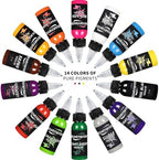 Ink Professional 1OZ (14 Colors 30ml) Vegan-Friendly Pigment Ink Supplies Ink...