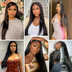 Brazilian Hair Straight Wave 3 Bundles Human Hair 10A Grade Unprocessed Virgin Remy Hair Bundles 24 26 28 Inch Silk Straight Hair Bundles Human Hair Weave Bundles Hair Extensions Double Weft