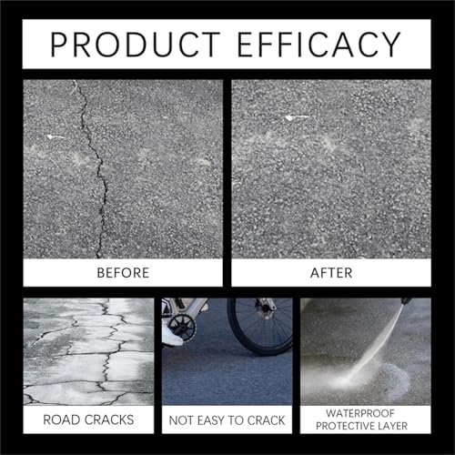 Magic Crack Filler for Concrete, Asphalt Crack Filler For Filling In Cracks Asphalt Driveways And Roads, Installs Easily Dry Granular No Mess And DIY (1pc, 150ml)