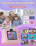 Kids Camera Instant Print,1080P Kids Instant Cameras That Print Photos,Christmas Birthday Gifts for Girls Age 3-12,Portable Toy for 3 4 5 6 7 8 9 10 Year Old Girls Boys Pink