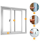 Bruiefpap 39.4FT Weather Stripping for Doors and Windows, Self-Adhesive Soundproofing Door Seal, Door Insulation for Sliding, Exterior, Frames and Front, 0.35'' Wide x 0.35'' Thick, White