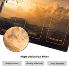 for MTG Playmat with Zones 24 x 14 inches for TCG Playmats Non-Slip Rubber Base Commander Play Mat for Magic The Gathering Playmat Iorcana Trading Card Game, Jesus Walked in The Clouds
