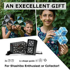 Shashibo Shape Shifting Box - Award-Winning, Patented Fidget Cube w/ 36 Rare Earth Magnets - Transforms Into Over 70 Shapes, Gift Box, Download Fun in Motion Toys Mobile App (Black & White, 2 Pack)
