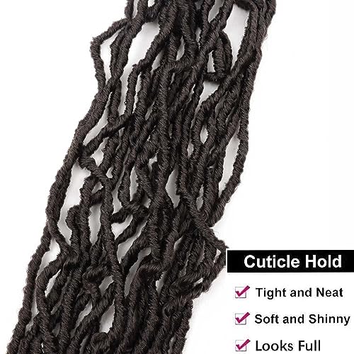 30 Inch Soft Locs Crochet Hair Pre Looped 7 Packs Wavy Faux Locs Crochet Braids for Natural Butterfly Locs Crochet Hair for Black Women (30 inch(pack of 7), 4#)