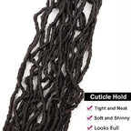 30 Inch Soft Locs Crochet Hair Pre Looped 7 Packs Wavy Faux Locs Crochet Braids for Natural Butterfly Locs Crochet Hair for Black Women (30 inch(pack of 7), 4#)