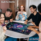 for MTG Game Playmat, for Magic TCG Rubber Play mat,Tabletop Card Playmats with Smooth Surface,Trading Card Inked Game Mat with New Zones,Battle Game,Glowing Lotu