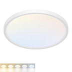Fairdeer LED Flush Mount Ceiling Light,9Inch 18W,3000K/3500K/4000K/5000K/6500K 5 Color Temperatures Ceiling Light Fixture for Kitchen Porch Hallway Bedroom Bathroom and Closet,White