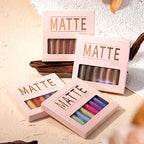 MAEPEOR Matte Liquid Eyeshadow 8 Colors Colored Smooth Creamy Eyeshadow Set Lightweight High-pigmented and Waterproof Long Lasting Matte Eyeshadow (Matte Colored, 8Colors Set 3)
