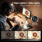 Elikliv EDM9 Max Digital Microscope: 20MP 10.1" 1500X HD IPS HDMI Coin Microscope Magnifier for Error Coins with Screen & Light, LCD Soldering Microscopes for Adults, PC/TV View, 64GB