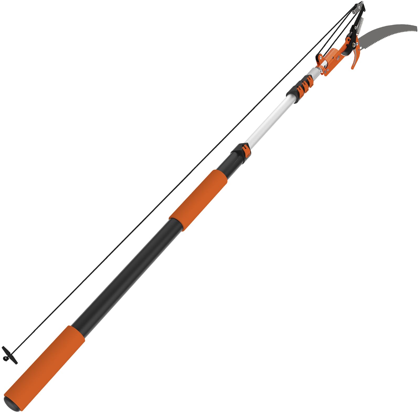 SISUPASSIE 26FT Reach Tree Trimmer, Telescoping Pole Saw with 5-20FT Extension Pole, Manual Tree Pruner Extendable for Yard, Garden, Patios