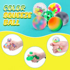 24 Pack Stress Balls, Squishy Balls, Squeeze Balls for Adults, Stress Relief Balls, Prize Box Stuffers, Party Favors