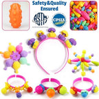 FUNZBO 650pcs Pop Beads - Jewelry Making Kit for 3 4 5 6 7 8 Year Old Little Girls, Arts and Crafts Toys for Kids, Necklace Bracelet Creativity Snap Set Top Best Christmas Birthday Gifts
