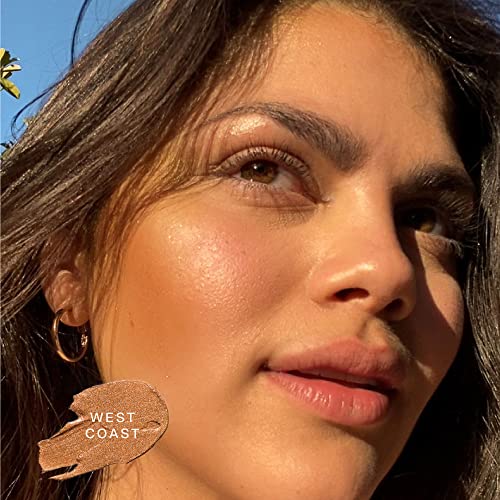 Tower 28 Beauty Bronzino Illuminating Cream Bronzer for Sensitive Skin – Moisturizing, Silicone-Free, Vegan and Cruelty-Free – Color WEST COAST, Medium Warm Bronze
