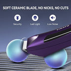 VINATO Electric Body Hair Trimmer - Manscape Ball Trimmer, Groin Hair Trimmer for Men, Waterproof Ball Shaver, USB Recharge Dock Replaceable Ceramic Blade, 90 Mins Battery Life