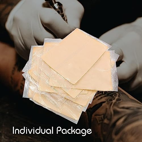 Blank Tattoo Practice Skin - Jconly 30Pcs Double Sides Fake Skin Tattoo Skin for Practicing, 8×6 in Soft Practice Skin for Beginners and Experienced Tattoo Artists…