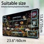for MTG Game Playmat, for Magic TCG Rubber Play mat,Tabletop Card Playmats with Smooth Surface,Trading Card Inked Game Mat with White Zones,Battle Game,Wildflower Mushroom