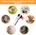 4x808nm+16x650nm Cold Laser Therapy Device for Pet Vet Animals Reduces Inflammation Red Light Therapy for Muscle & Joint Pain Relief Accelerate Healing, Infrared Light Therapy for Dogs Cat Horses