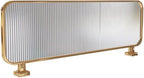 Commercial Partition Screen Privacy Panels - Protection Screen - Modern Divider Screen for Office, Restaurant, Hotel, Countertop (Color : Gold, Size : 120 * 30cm)