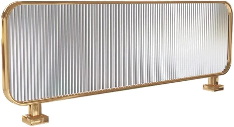 Commercial Partition Screen Privacy Panels - Protection Screen - Modern Divider Screen for Office, Restaurant, Hotel, Countertop (Color : Gold, Size : 120 * 30cm)