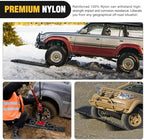 Nilight Recovery Off-Road Traction Boards with Jack Lift Base Emergency Tire Ladder Mats for 4WD 4X4 Mud Sand Snow with 2PCS Mounting kit Carry Bag 2 leashes (Black)