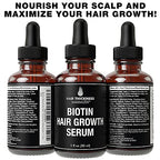 Biotin Hair Growth Serum for Hair Thickening - Vegan Hair Growth Biotin Serum for Dry Scalp Treatment - Unscented Biotin Hair Serum for Growth and Thickness - Nourish Dry, Frizzy and Weak Hair