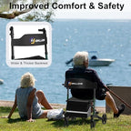 Rollator Walkers for Seniors with Seat, No Assembly Foldable 8" Non-Slip Big Wheels All Terrain Lightweight Durable Aluminum Rolling Walker with Comfortable Backrest