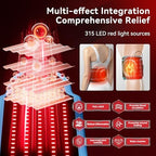 Red Light Therapy, 150 LEDs Portable Red Light Therapy Belt with Wireless Rechargeable Controller, 660nm & 850nm Infrared Light Therapy for Body, Waist Back Muscle Pain Relief (Black)