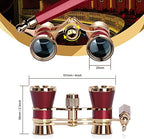 Yourelexit® Opera Glasses Binoculars 3X25 Lorgnette Theater Glasses Optical BK9 Mini Compact Lightweight Built-in Foldable Adjustable Handle Vintage for Adults Kids Women in Musical Concert Cinema