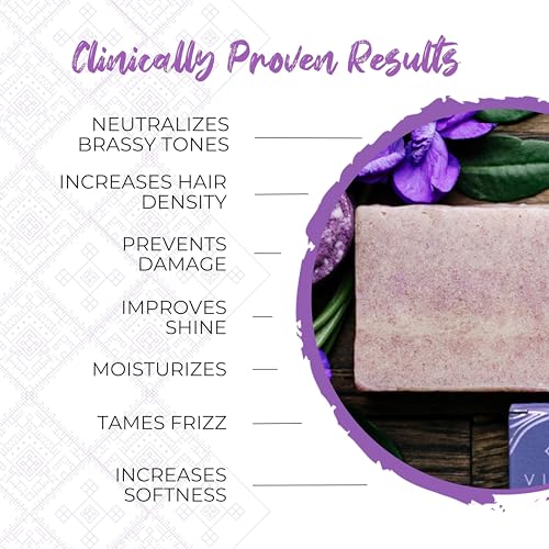 Viori Purple Conditioner Bar - Handcrafted with Longsheng Rice Water & Natural Ingredients - Blonde Hair Toner to Neutralize Brassy Tones