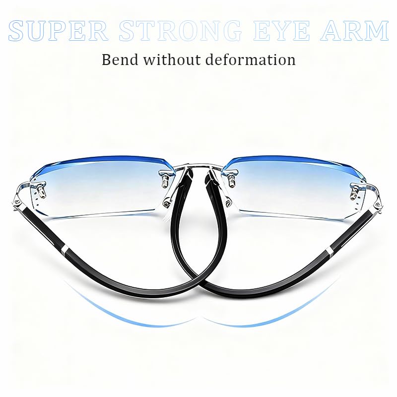 ZLLCXR Clarity Blue Glasses, Automatic Adjustment Eye Glass, For Reading Eye Strain from Screen Computer Gaming Eye Glasses with Clear Frame & Travel Case(1Pcs)